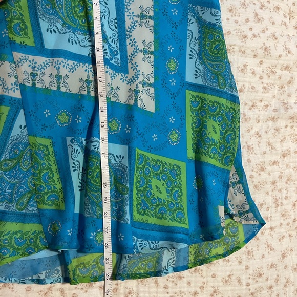 Nine West Vintage Blue and Green Floral Skirt - Picture 7 of 7